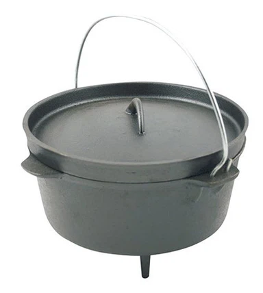 4 أوعية من الحديد الزهر بأرجل